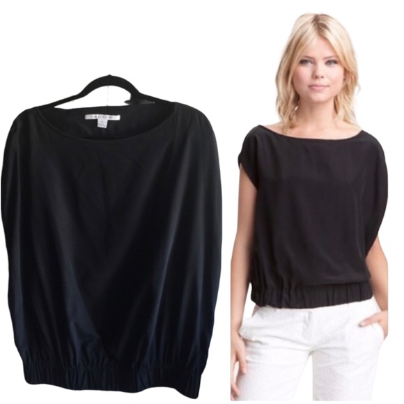 Diane Von Furstenberg Tops - DVF Diane Von Furstenberg Black 100% Silk Tomori Blouse